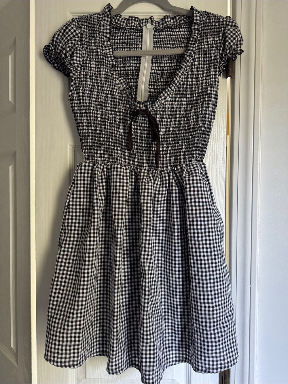 Black & White Gingham Summer Dress